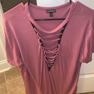 Express lace front t-shirt